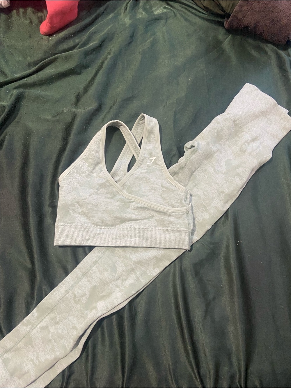 Gymshark light green camo set